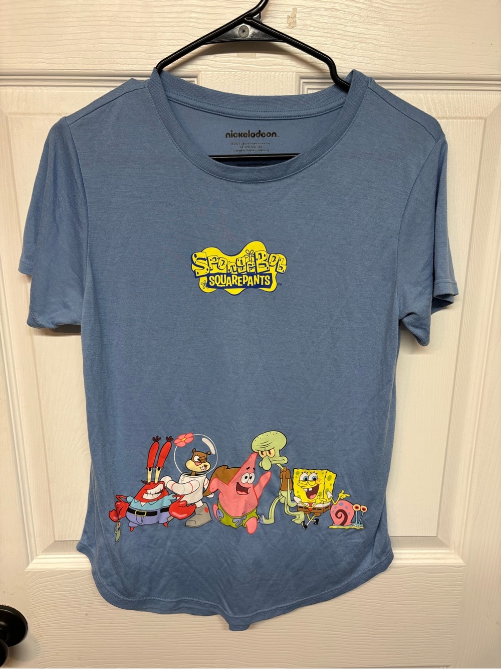 Nickelodeon SpongeBob Group Graphic Tee - Blue with Yellow Accent